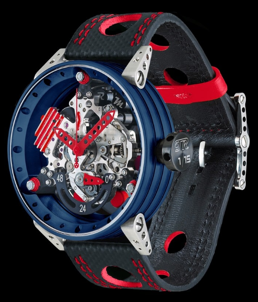 Luxury BRM R50 R50-VT-TR blue PVD titanium red Replica Watch